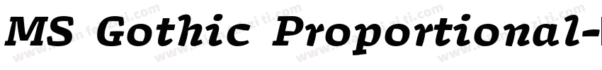 MS Gothic Proportional字体转换